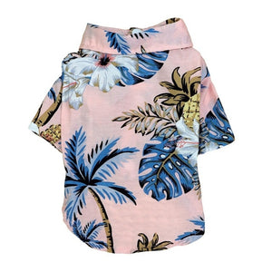 Summer beach shirt for dog / cat. Give a tropical feeling to your dog with coconut trees and pineapple prints. Also fits cats.