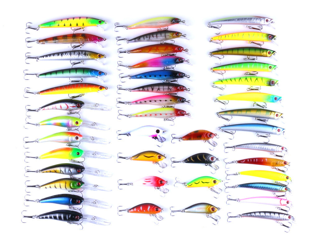 ENJOY EASY FISHING! USE THIS AMAZING 43 PIECE PLASTIC BAIT SET FOR FISHING AND ATTRACT LOTS OF FISH!