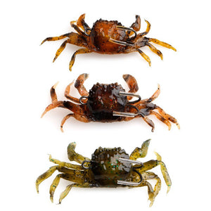 ATTRACT AND CATCH FISH EASILY! DON'T WORRY ABOUT WAITING HOURS FOR CATCHING A FISH. USE THIS 3D SOFT CRAB BAIT WITH HOOK!