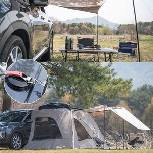 SUCTION CUP FOR EASY TENT ASSEMBLING! DON'T WORRY ABOUT FIXING TENTS ANYMORE. USE THIS AMAZING SUCTION CUP TO HOLD ALMOST EVERYTHING. YOU CAN TIE TENTS AND TARPAULINS TO CARS AND TRUCKS WHICH WILL MAKE CAMPING MUCH EASIER AND ENJOYABLE. 