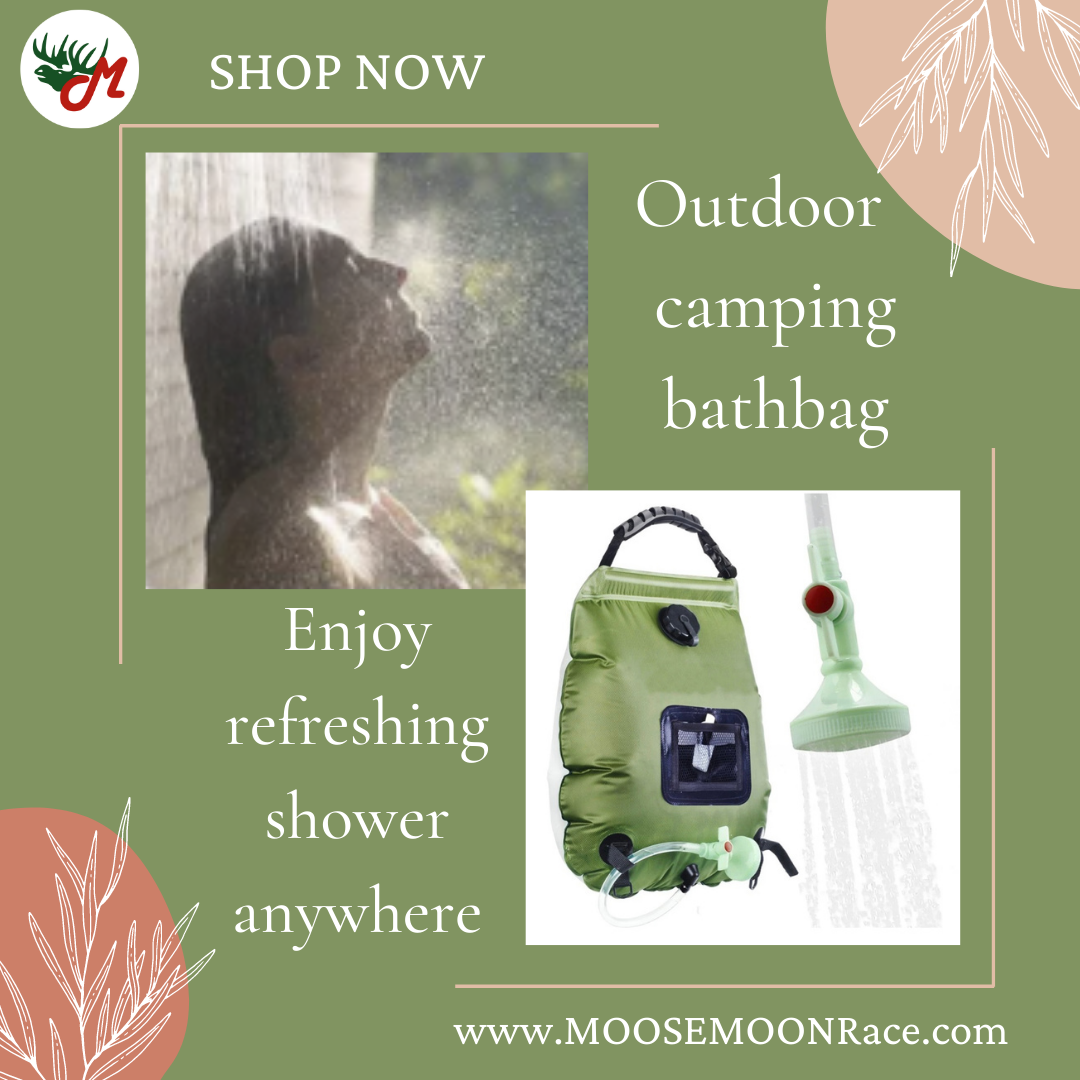 Enjoy Shower in Holidays | Solar Bathing Bag | Shower Tote Bag | Moose Moonrace