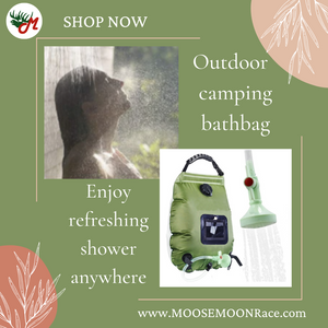 Enjoy Shower in Holidays | Solar Bathing Bag | Shower Tote Bag | Moose Moonrace