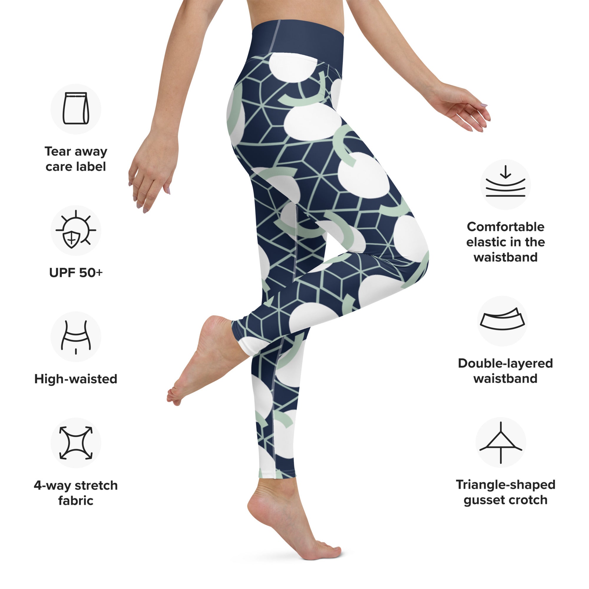 Crescent Moon Yoga Leggings  Yoga leggings, Printed yoga leggings, Elegant  legging
