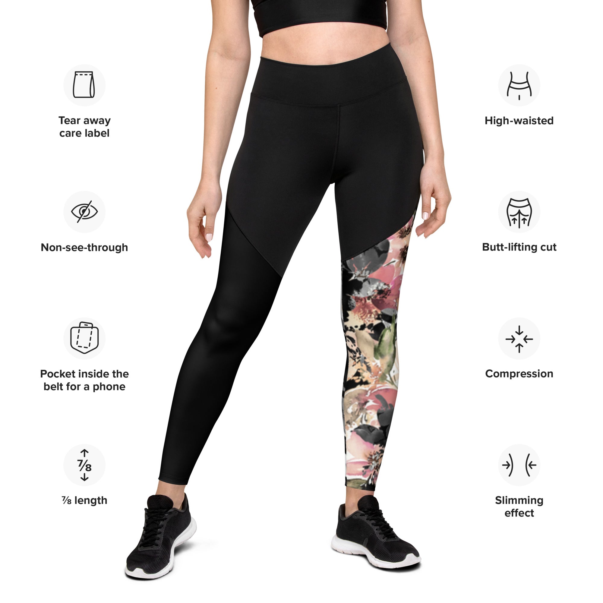 High Waisted Leggings With Inside Back Pocket for Phone Women Yoga Leggings  